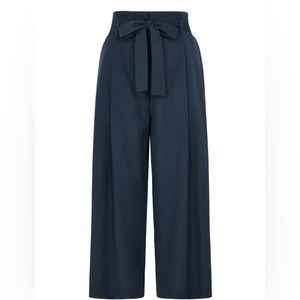 New! Indigo cotton linen trouser